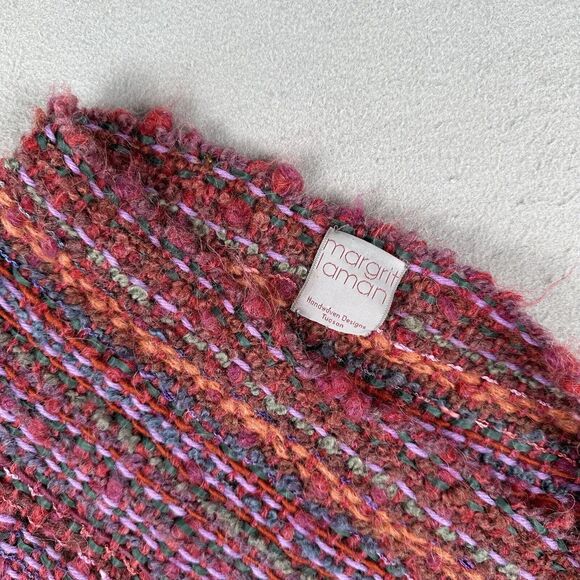 Margrit Laman Italy Knit Shawl Women’s One Size Multicolor Art To Wear Handwoven - Picture 3 of 16